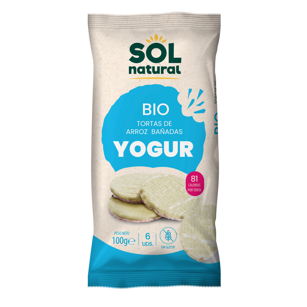 Tortas arroz bañadas con yogur 100g SOL NATURAL