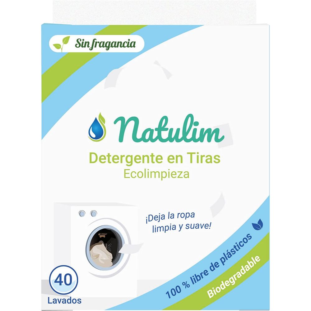 Detergente en tiras sin fragancia 40lav NATULIM