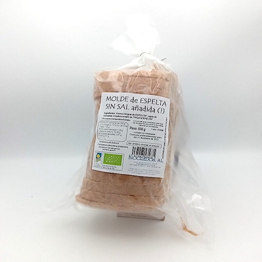 [07765] Pan molde espelta sin sal añadida 500g BIOGREDOS