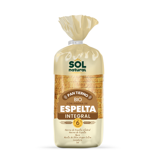 [08906] Pan tierno espelta integral 400g SOL NATURAL