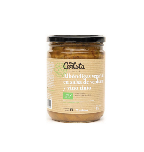 [2956] Albondigas veganas salsa verduras/vino tinto 425g CARLOTA