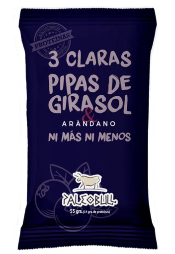 [3407] Barrita 3claras, pipas de girasol y arándanos 55g PALEOBULL