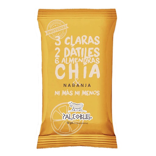 [3063] Barrita naranja y chía  50g PALEOBULL