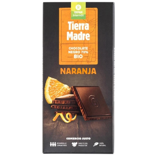 [1393] Chocolate 70% naranja 100g OXFAM