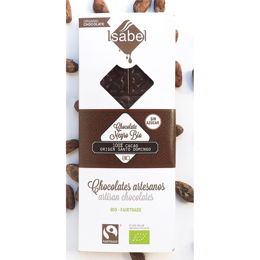 [1946] Chocolate negro 100% sin azucar 80g ISABEL