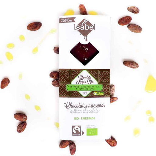 [1945] Chocolate negro a.o.v.e. y flor de sal 80g ISABEL