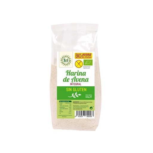 [3017] Harina de avena Integral Sin Gluten 500g SOL NATURAL
